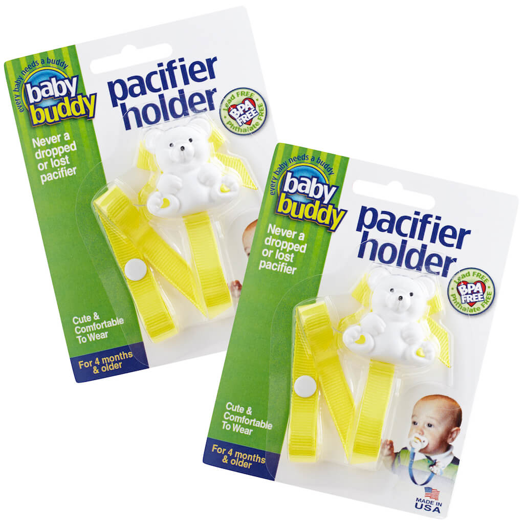 Baby Buddy Bear Pacifier Holder Nipple Strap Clips Baby Shirt Snaps to Paci - Picture 23 of 26